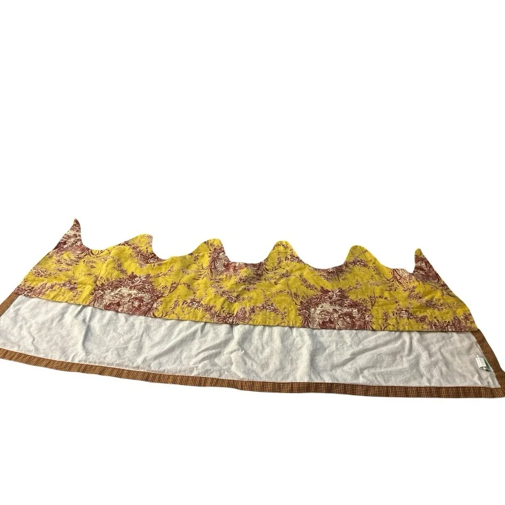 Waverly‎ French Country  2-Tier Scalloped Valance ~ La Petite Ferme Rooster